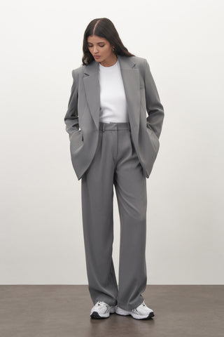 Grey Special Edition Ceket Palazzo Pantolon Takım