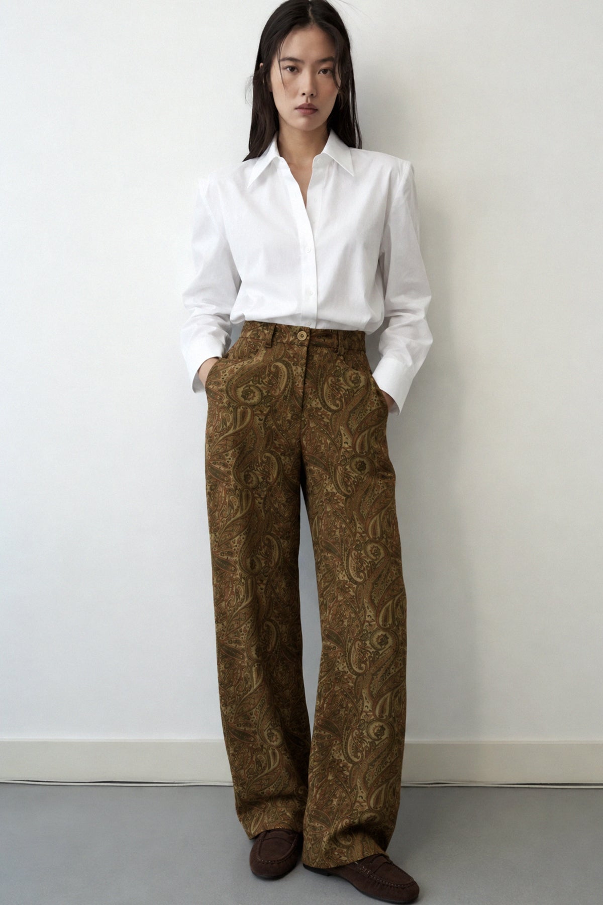 Etnik Desenli Denim Jean