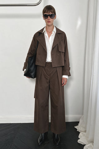 Vera Kuşaklı Kısa Trenchcoat