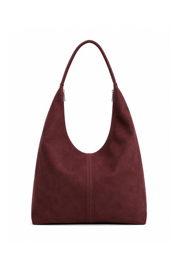 Tek Saplı Süet Hobo Çanta