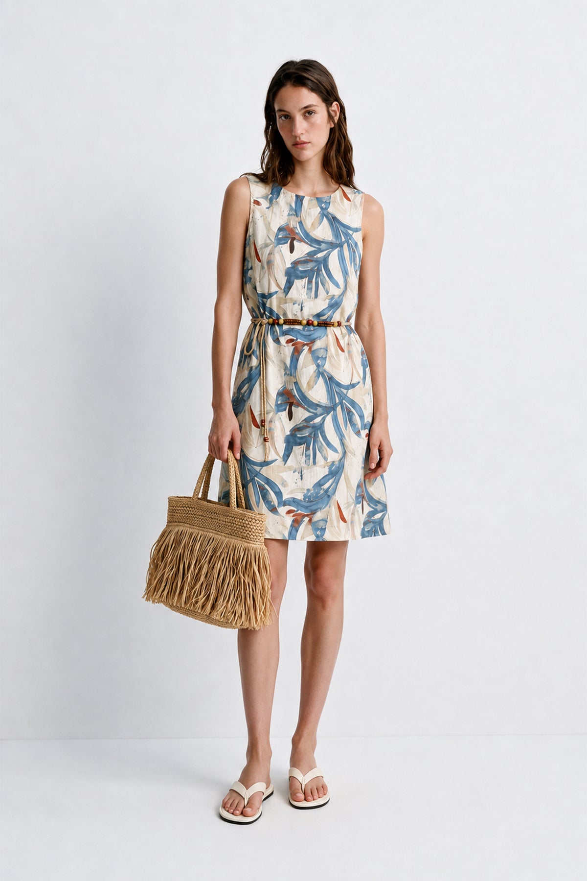 Floral Desenli Mini Elbise