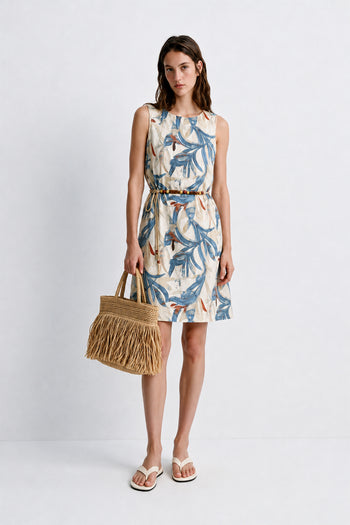 Floral Desenli Mini Elbise