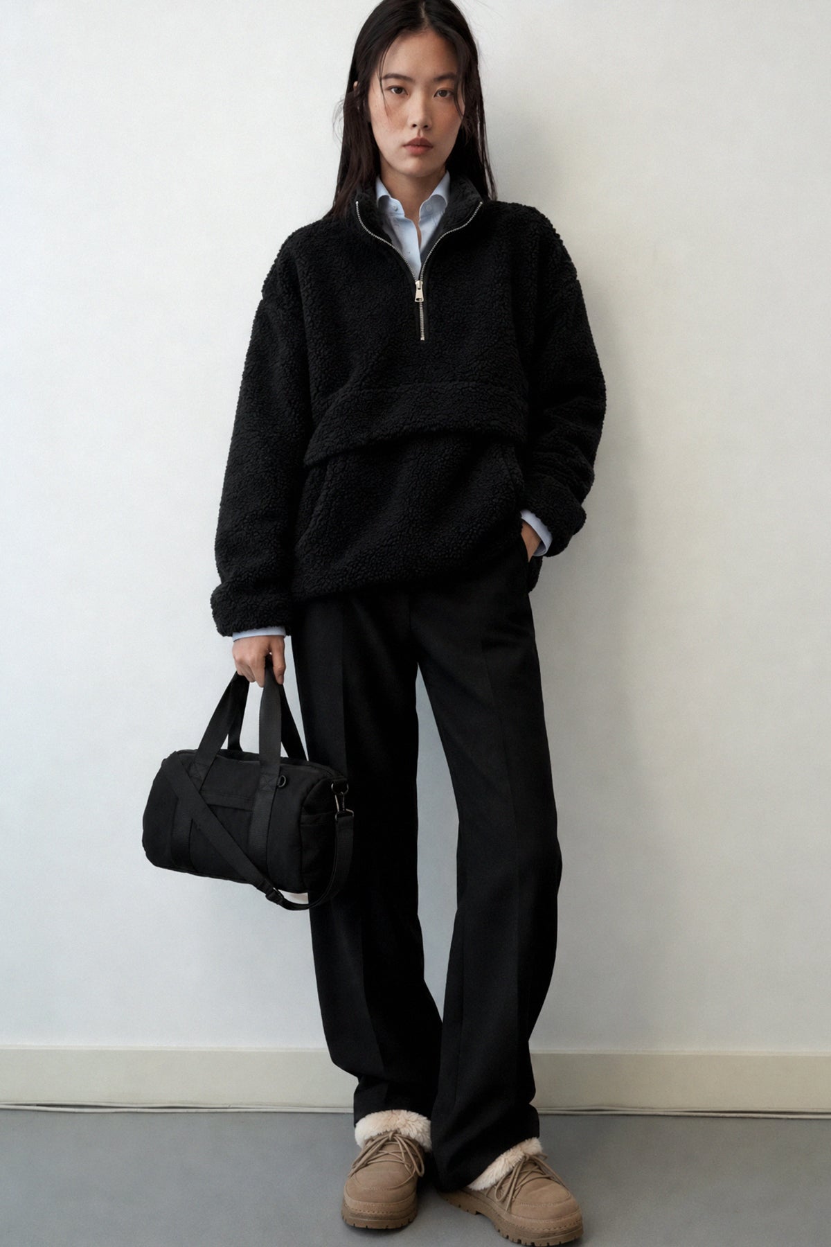 Teddy Fermuarlı Sweatshirt