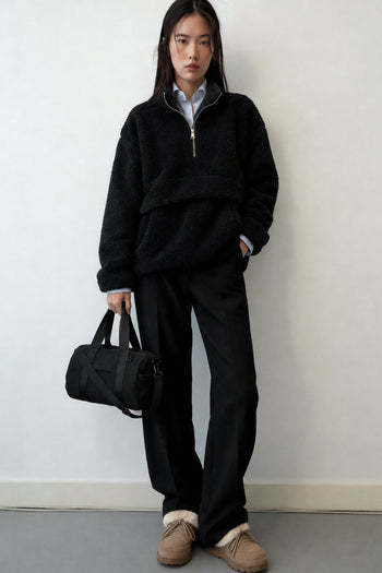 Teddy Fermuarlı Sweatshirt