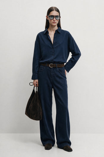 Denim Görünümlü Tensel Takım