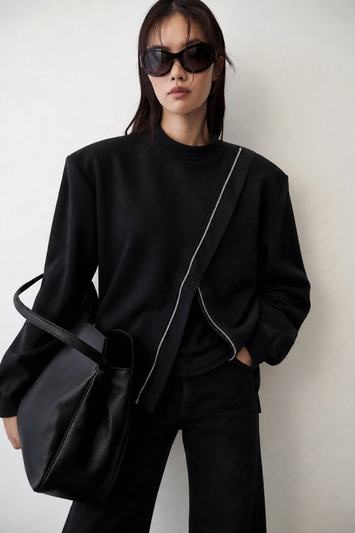 Fermuar Detaylı Sweatshirt