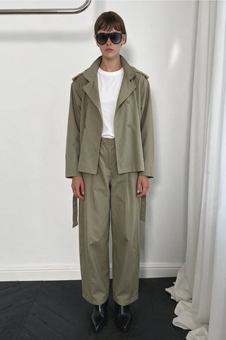 Icon Vatkalı Kısa Trenchcoat