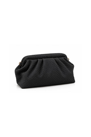Örgü Dokulu Süet Clutch Çanta