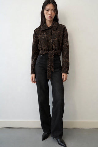 Leopar Desenli Mona Ceket