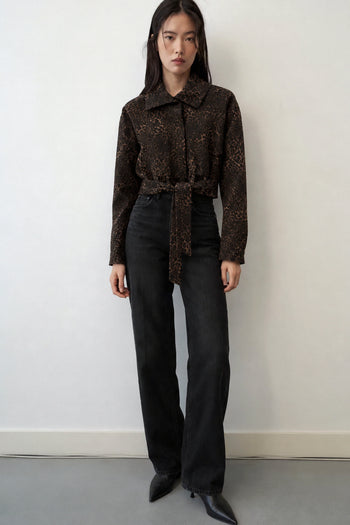 Leopar Desenli Mona Ceket