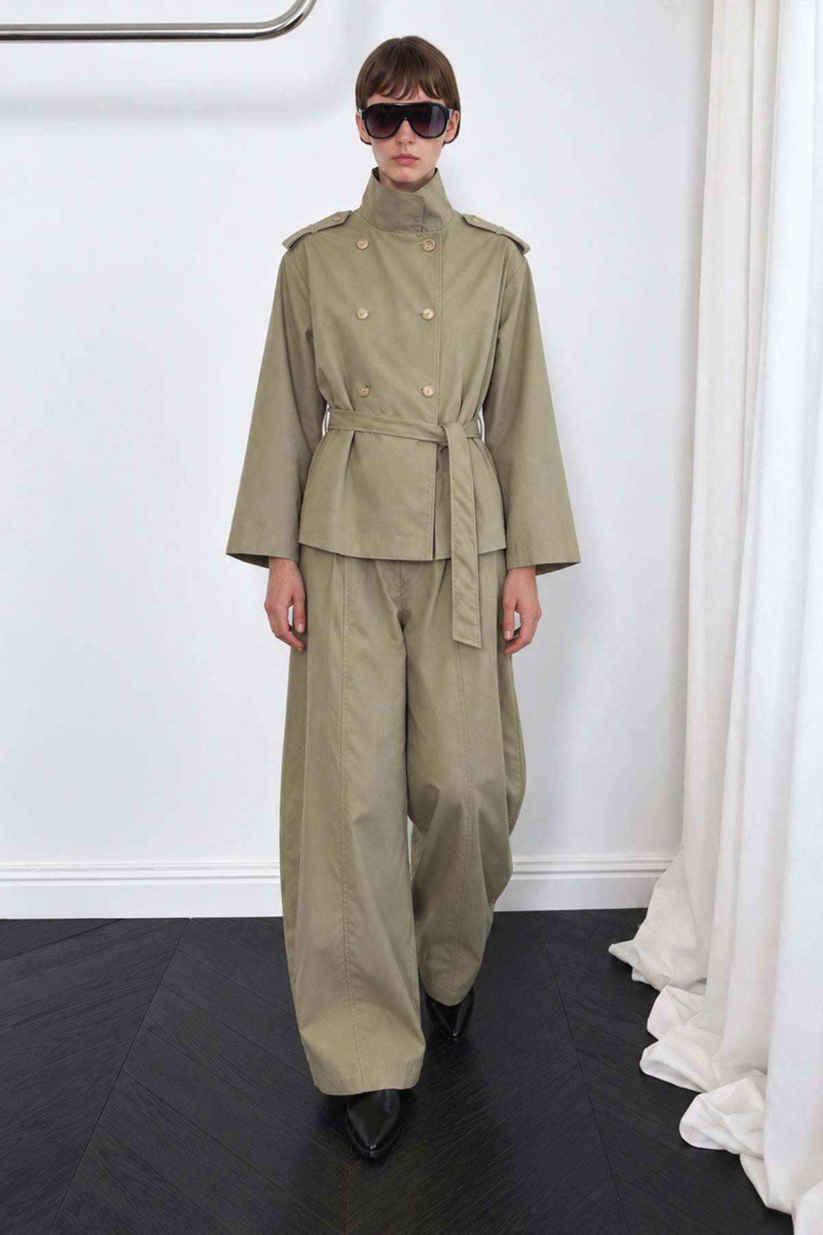 Icon Vatkalı Trenchcoat Baggy Pantolon Takım