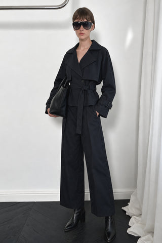 Vera Kuşaklı Kısa Trenchcoat