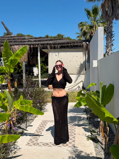Flara Bluz Etek Beachwear Takım