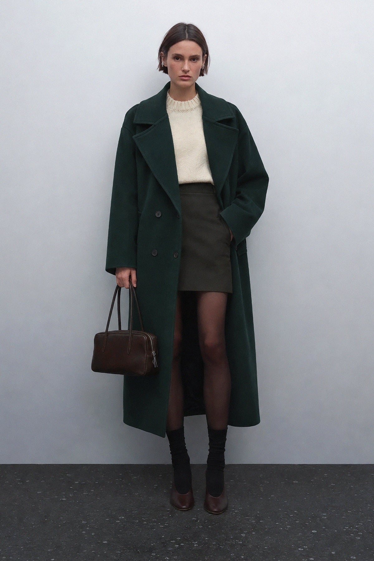 Luce Kaşe Oversize Kaban