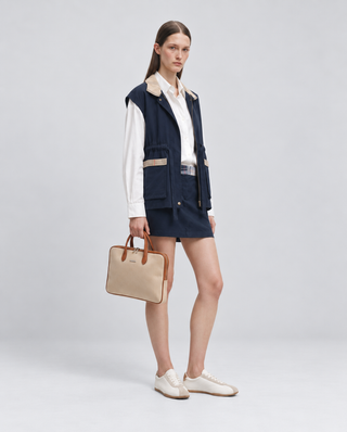 Ekose Detaylı Oversize Yelek