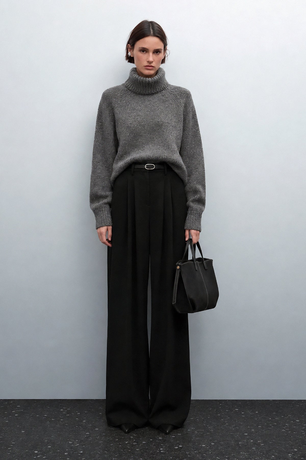 Balıkçı Yaka Oversize Kazak