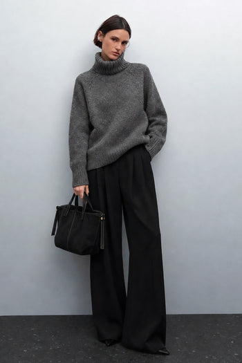 Balıkçı Yaka Oversize Kazak