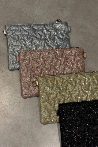 Yıldız Desenli Clutch Çanta