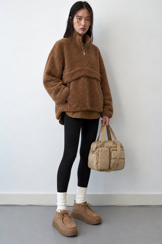 Teddy Fermuarlı Sweatshirt