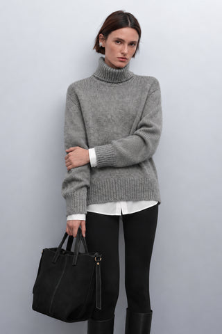 Balıkçı Yaka Oversize Kazak