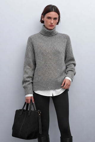 Balıkçı Yaka Oversize Kazak