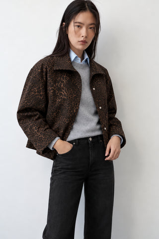 Leopar Desenli Mona Ceket