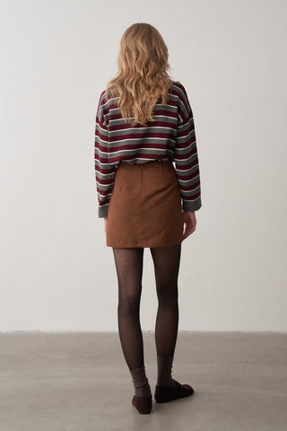 Süet Bomber Ceket Etek Takım