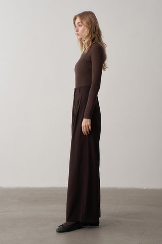 Boğazlı Kaşmir Dokulu Triko Bluz