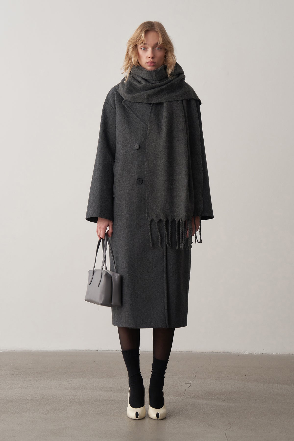 Luce Kaşe Oversize Kaban