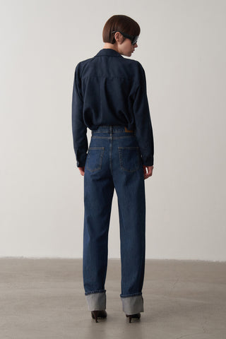 Mathilda Katlı Paça Wide Leg Jean