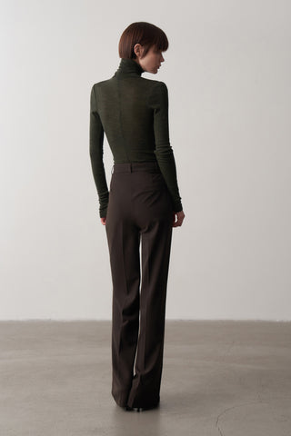 Boğazlı Kaşmir Dokulu Triko Bluz