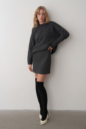 Yüksek Bel Mini Etek