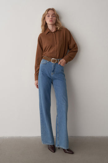 Mathilda Yüksek Bel Wide Leg Jean