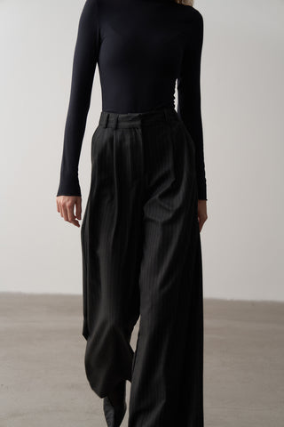 Lorn Kruvaze Çizgili Ceket Pantolon Takım