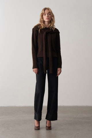 Mathilda Katlı Paça Wide Leg Jean