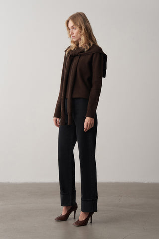 Mathilda Katlı Paça Wide Leg Jean