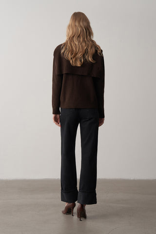 Mathilda Katlı Paça Wide Leg Jean