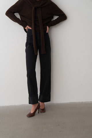 Mathilda Katlı Paça Wide Leg Jean