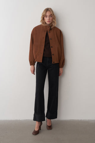 Mathilda Katlı Paça Wide Leg Jean