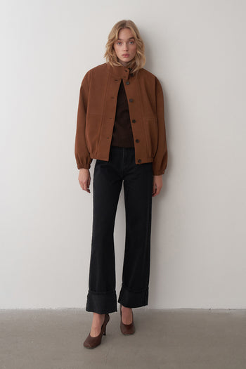 Mathilda Katlı Paça Wide Leg Jean