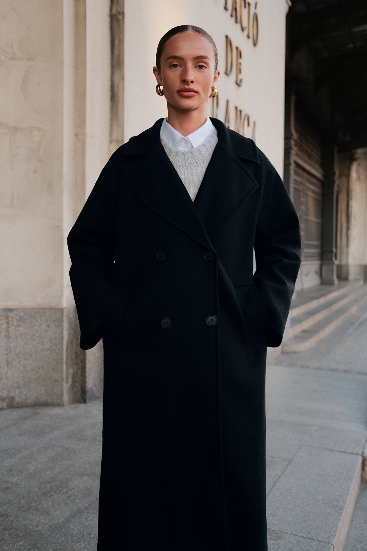 Luce Kaşe Oversize Kaban