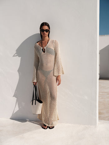 Gloria Yırtmaç Detaylı Beachwear Elbise