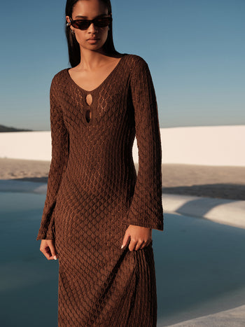 Eliza V yaka Beachwear Elbise
