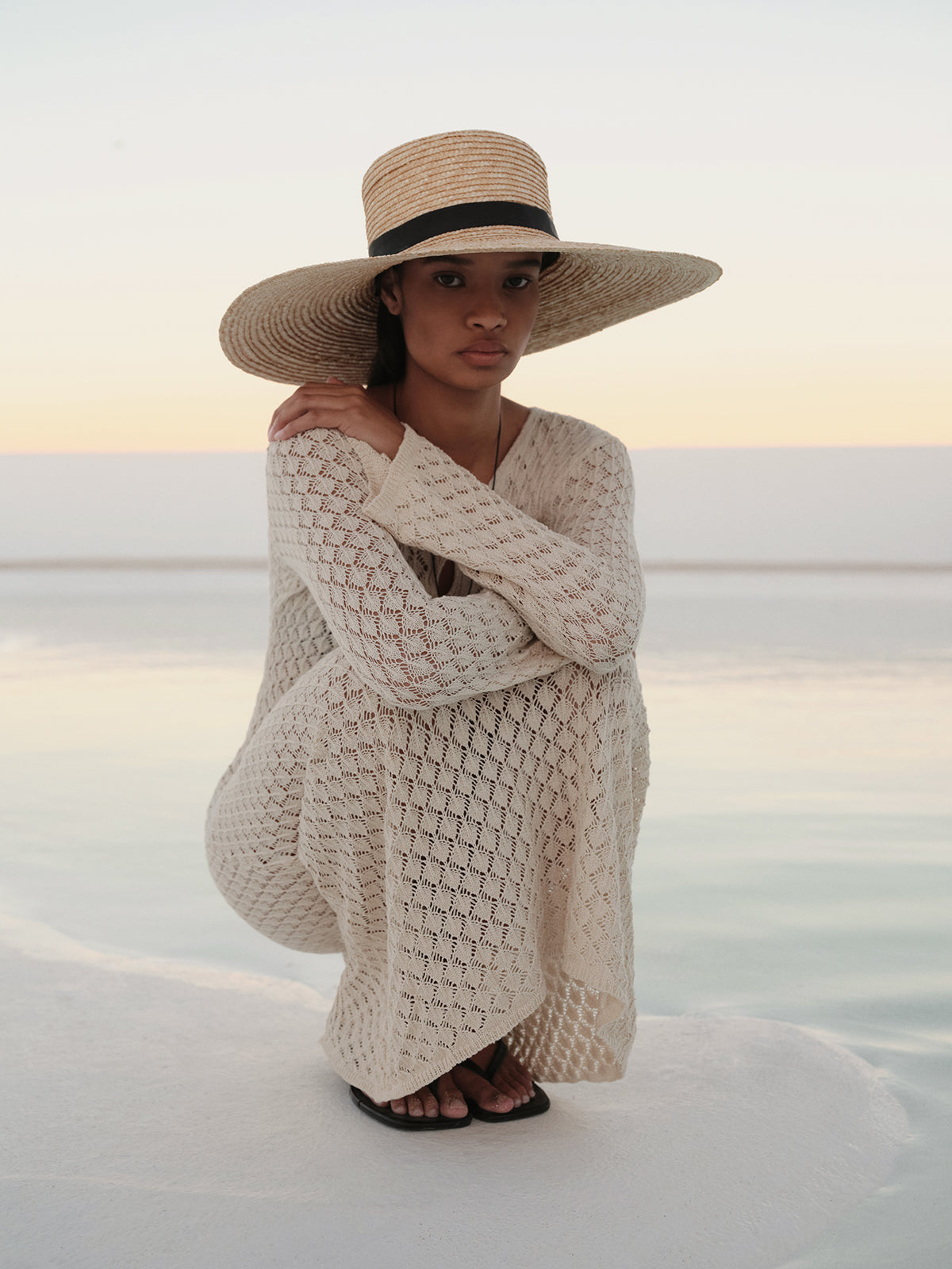 Eliza V yaka Beachwear Elbise