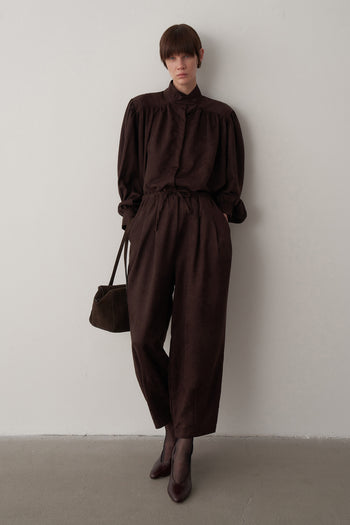 Süet Balon Kol Gömlek