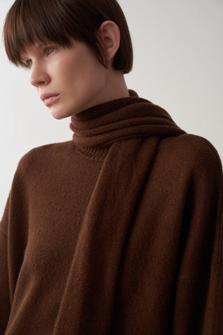 Alpaka Atkılı Oversize Kazak