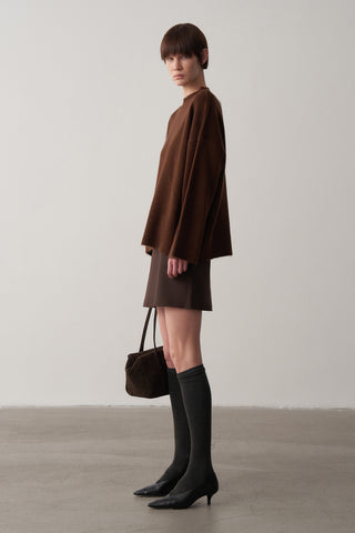 Alpaka Atkılı Oversize Kazak