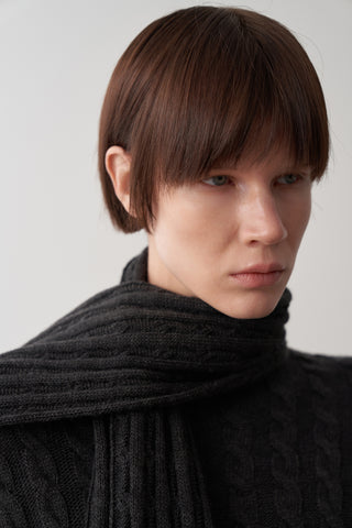 Saç Örgü Atkılı Triko Elbise