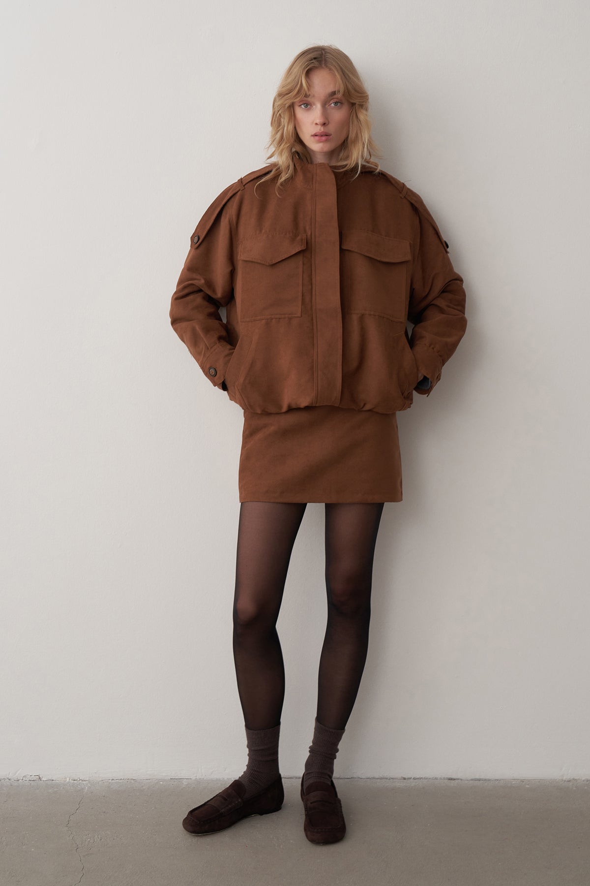 Süet Bomber Ceket