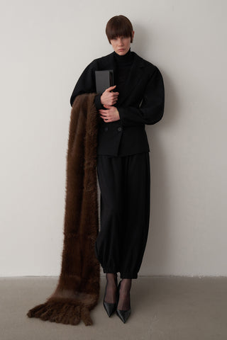 Nora Balon Kol Kruvaze Ceket Pantolon Takım